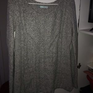 Maurcies M Grey Long Sleeve Knotted Sweater